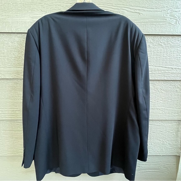 Pronto‎ Uomo 46S Dark Jacket 100% Worsted Wool Blazer Sport Coat Italy 3 Button - Picture 3 of 16